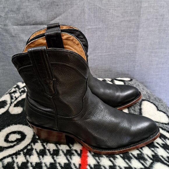 Women Tecovas Boots Leather Black Size 7.5 B \